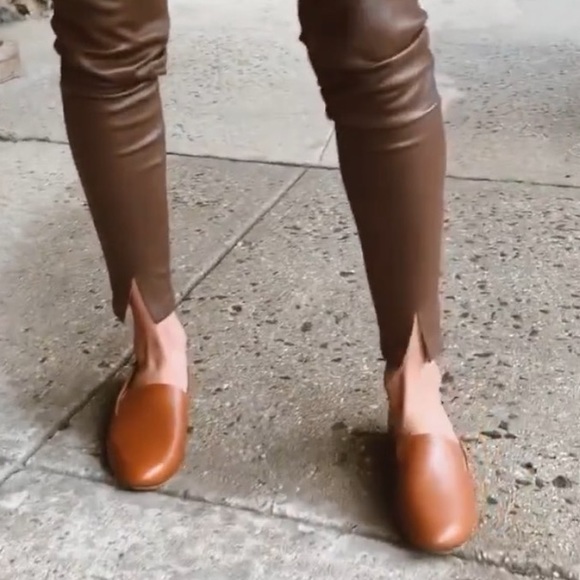 New Free People Jeans Brown Faux Leather Jeans Size 26 - Picture 9 of 17